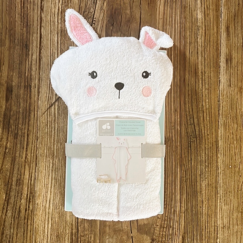 Hooded bunny baby towel!